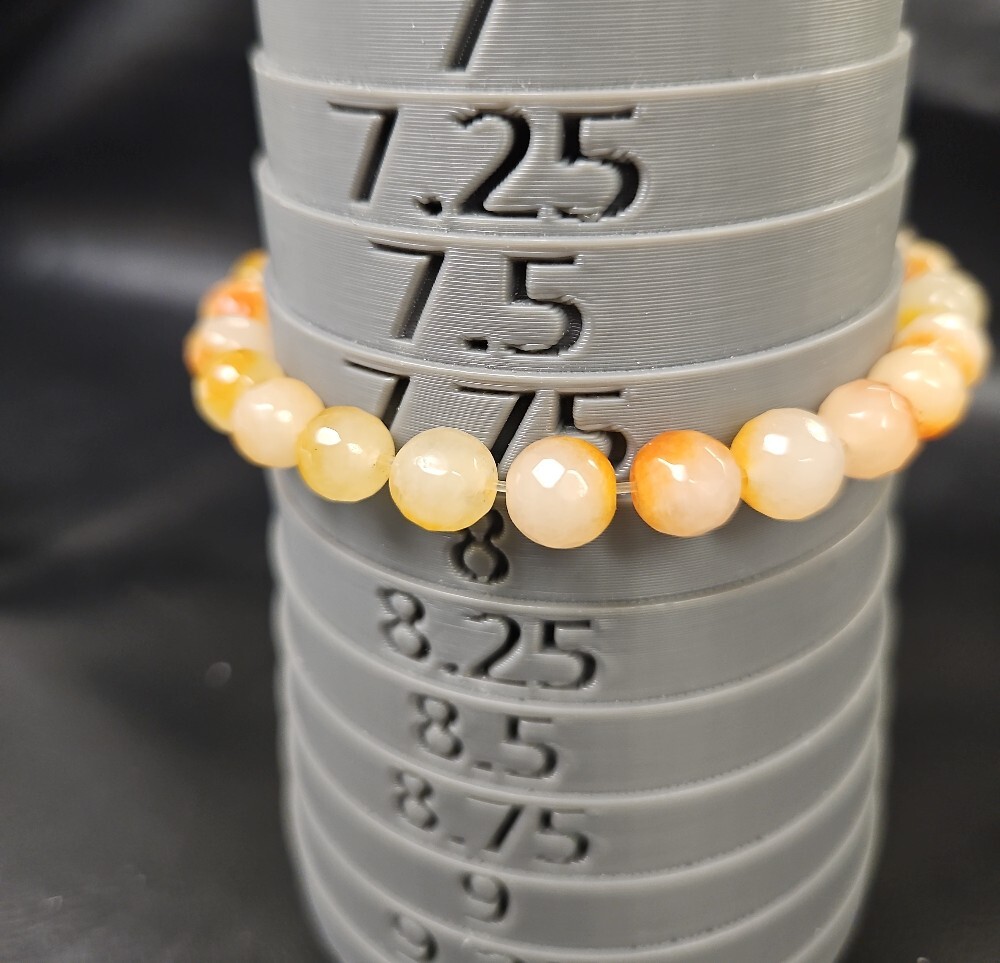 Yellow Jade Stretch Bracelet - Picture 6 of 7